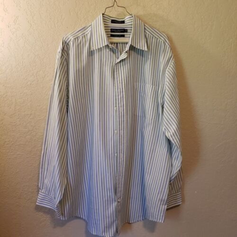 Daniel Cremieux Men's Staney Long Sleeve Button Down Dress Shirt Sz 17x35